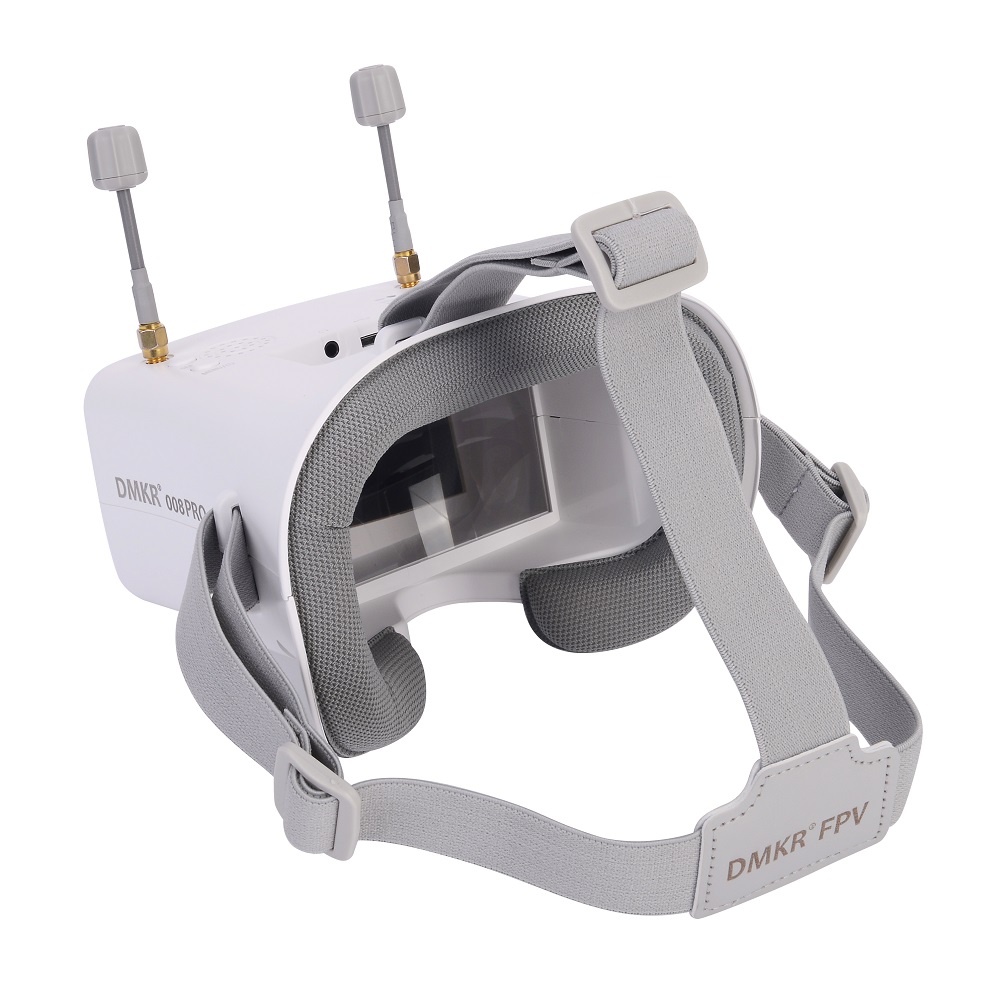 Drone Battery Adapter - Lunettes FPV 008D PRO blanches avec