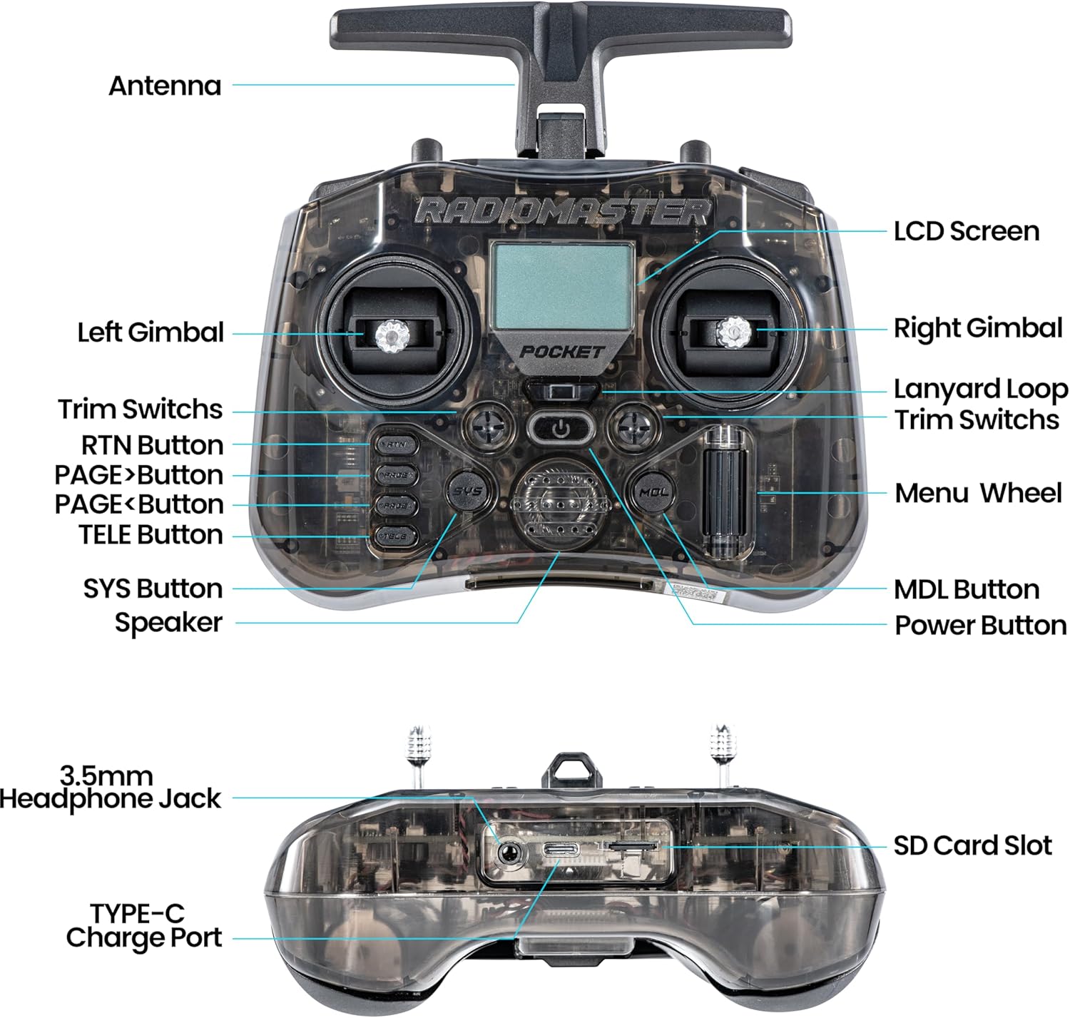 RadioMaster POCKET P16 2.4G Ra - Drone Control Stick avis et prix