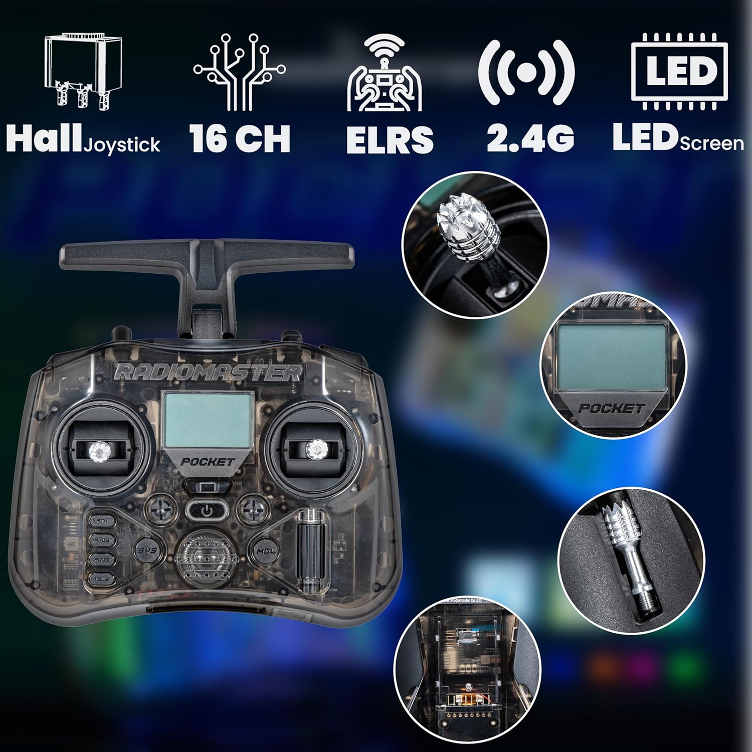 RadioMaster POCKET P16 2.4G Ra - Drone Control Stick avis et prix