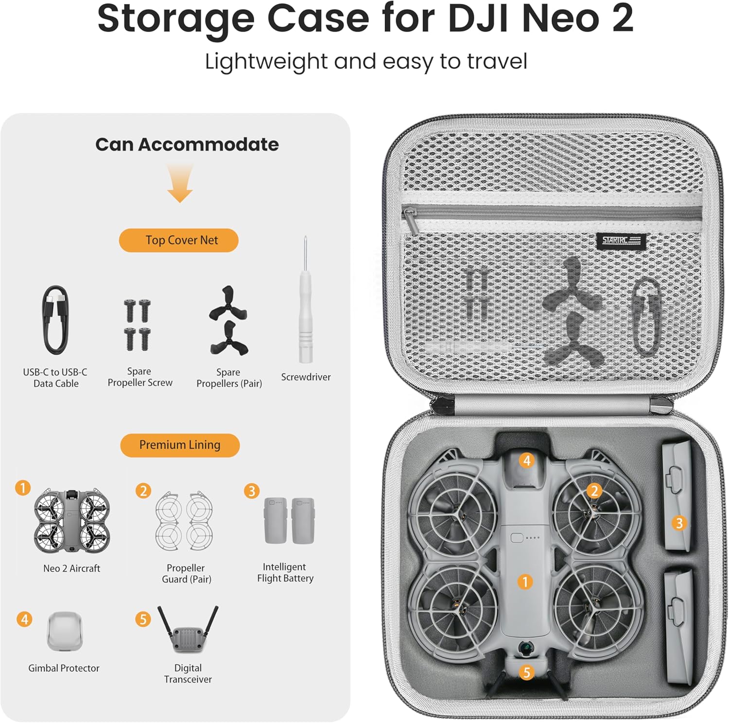 STARTRC Neo 2 sac à bandoulièr - Drone Carrying Case avis et prix