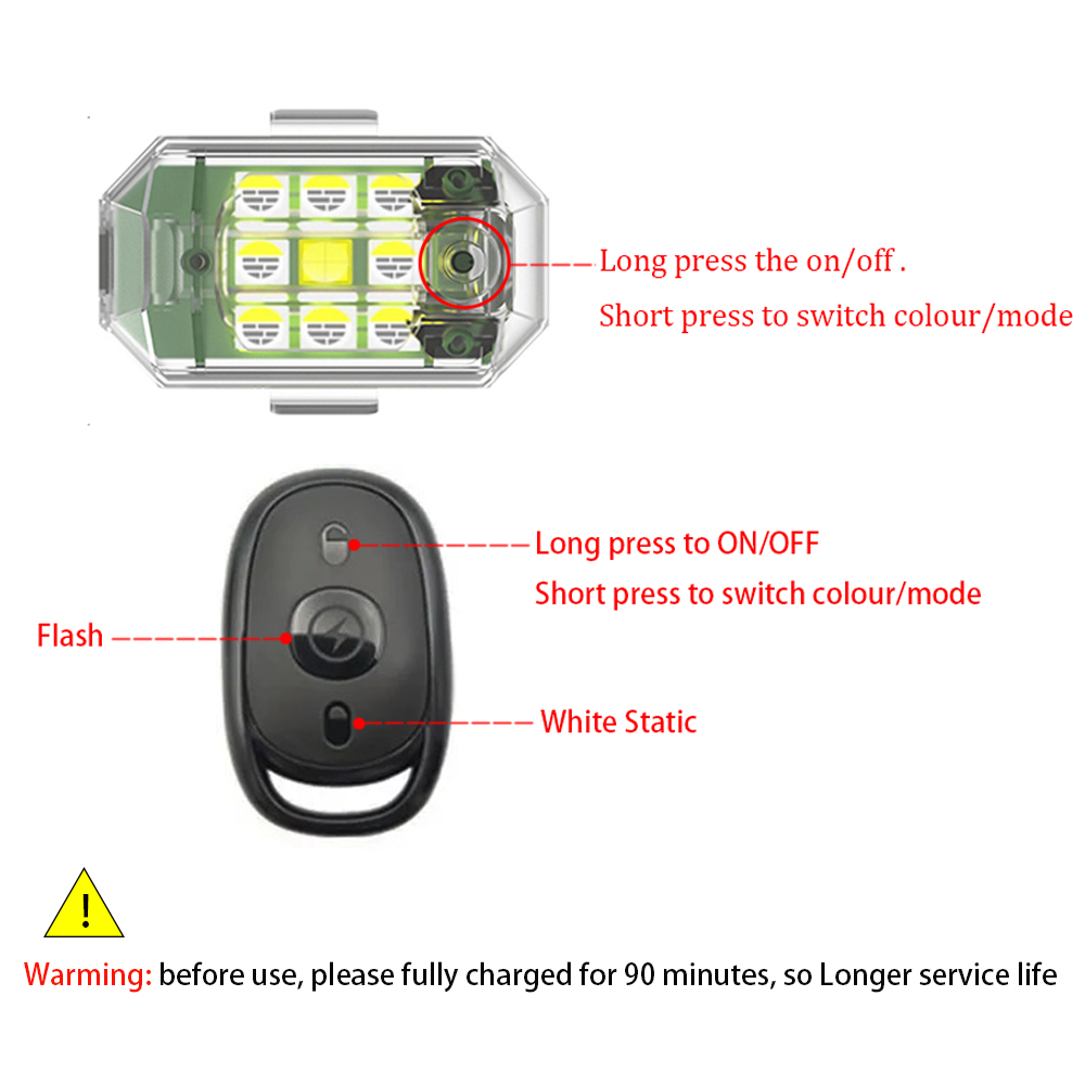 1/2/4 pièces sans fil LED Dron - Drone Beacon Light avis et prix